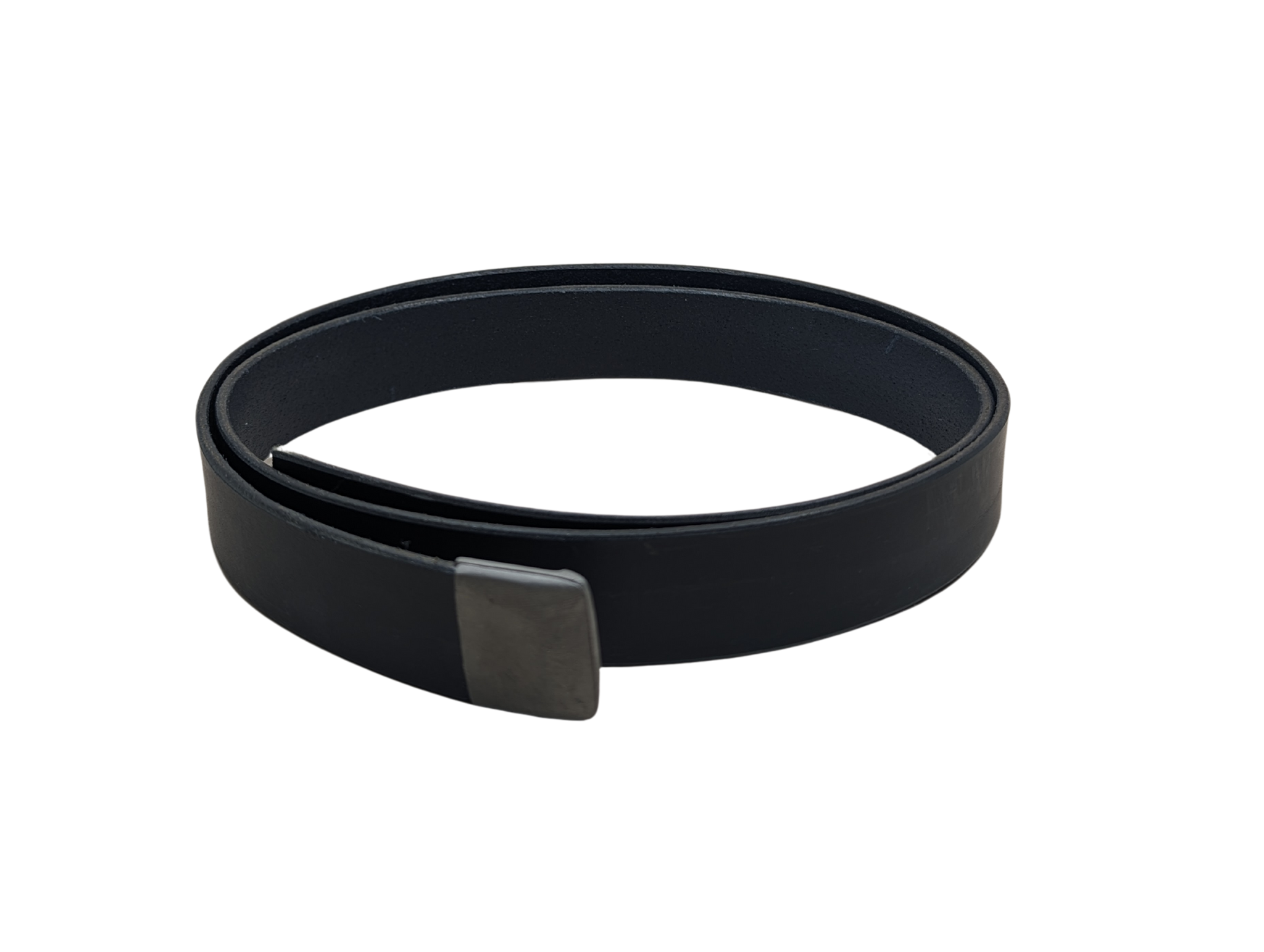 Black Leather Belt Strap - Strap Only